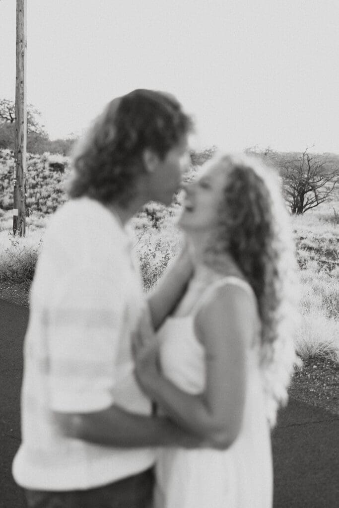 Couple Shmoozing On The Big Island At Sunset