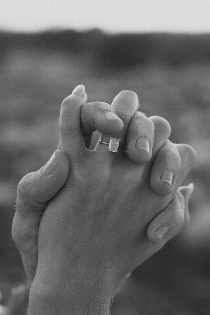 Couple Holding Hands On The Big Island At Sunset