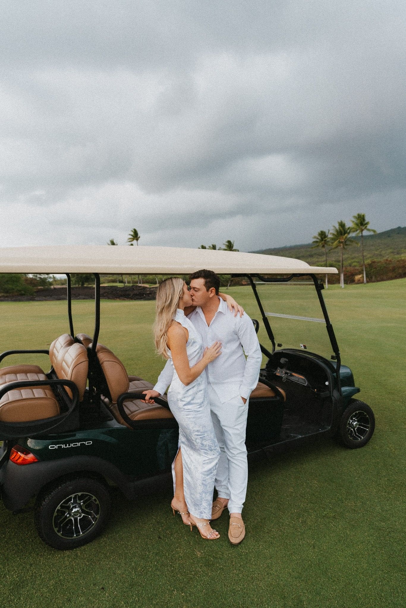 Couple at their engagement shoot in Hawaii.