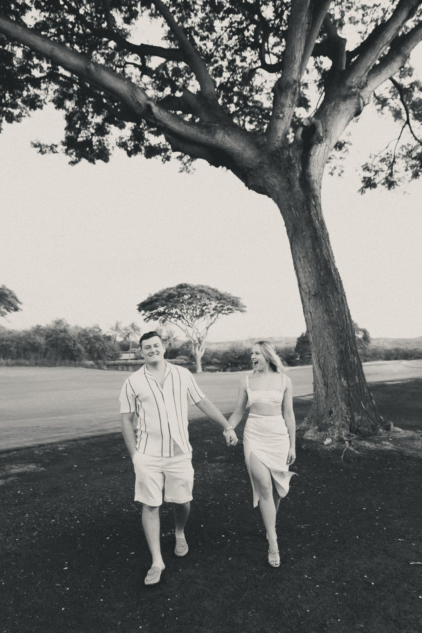 Couple at their engagement shoot in Hawaii.